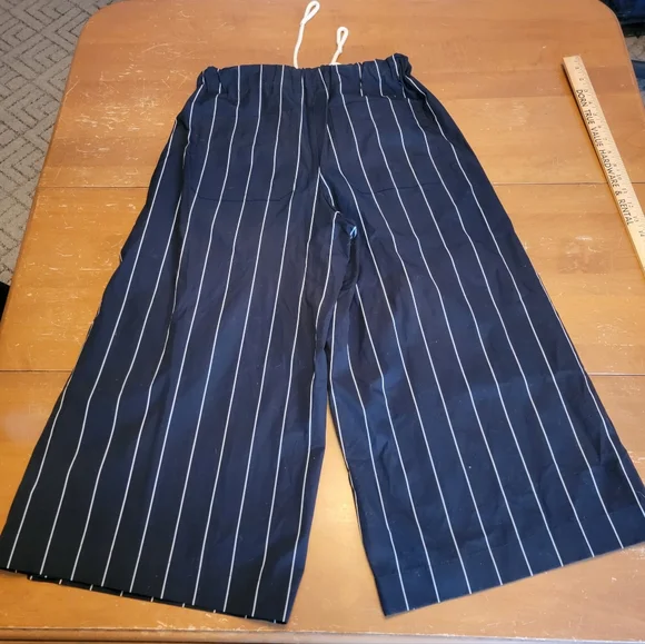 Vince Skinny Stripe Slit Culotte Wide Leg Palazzo Pants Size S - Picture 10 of 16
